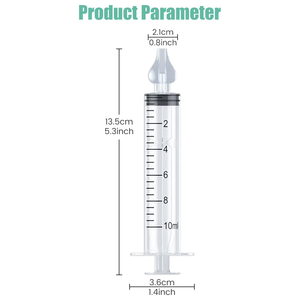 2 шт. sиринга на Lavaggi Nasali Bambini 10 мл, Con Punta Morbida Per sibinghe, набор (2 сиринге, 8 оливковых Морбид) - Product Image 2