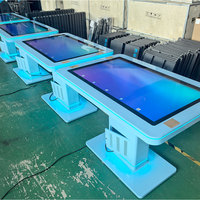 Table intelligente multifonctionnelle pour café, écran unique bleu de 43 pouces, directement de l'usine