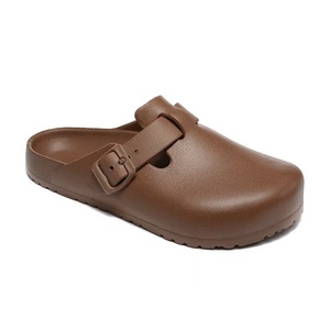Mules et sabots plats d'extérieur pour femmes, style <span class=keywords><strong>Birkenstock</strong></span>, en cuir véritable et daim de vache, avec semelle intérieure en liège et semelle extérieure en EVA, à enfiler - Product Image 3