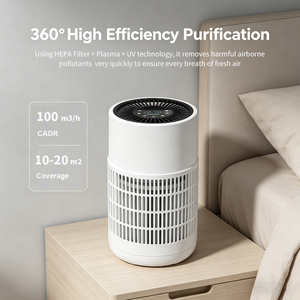 Purificateurs d'air domestiques de marque privée OEM Capteur de poussière intelligent Affichage LED Filtre HEPA de bureau pour petite pièce Purificateur d'air - Product Image 4