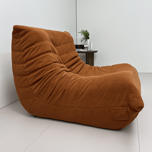 Sofá Individual Moderno <span class=keywords><strong>Naranja</strong></span> de Pana para Sala de Estar, Venta al por Mayor de Fábrica para Espacios Pequeños, Sofá Perezoso Comprimido de Estilo Moderno - Product Image 2