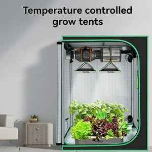옥스포드 소재 Growbox 전체 세트 빠른 배달 재고 성장 텐트 온실 식물 수직 재배를위한 방수 기능