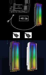 Pendingin Heatsink SSD <span class=keywords><strong>M</strong></span>.<span class=keywords><strong>2</strong></span> 5V 3Pin ARGB Pendingin Heatsink SSD <span class=keywords><strong>M</strong></span>.<span class=keywords><strong>2</strong></span> 2280 Radiator Hard Disk Solid State - Product Image 5