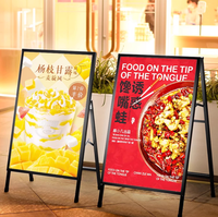Panneau de menu LED ultra-fin à haute luminosité, affiche publicitaire pour restaurant, boîte lumineuse extérieure, cadre en aluminium, résistant à l'eau