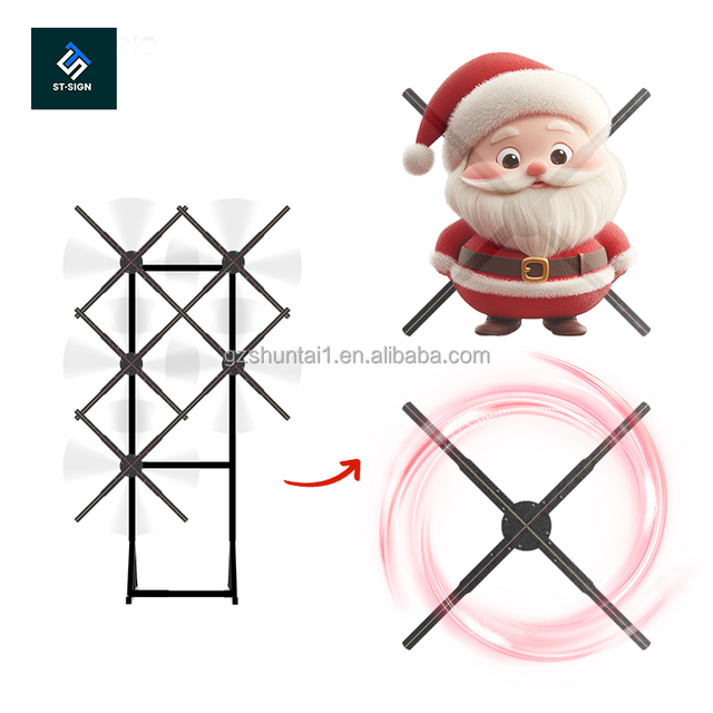 39.4\" 3D Hologram LED Projector Fan 1184 HD Lamp Beads WIFI/Bluetooth/Remote Controlled DIY Uploadable Custom Logo Equipment