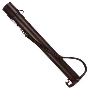 Custodia Vintage in Pelle per Canna da Pesca a Mosca, Borsa per Trasporto Canna da Pesca - Product Image 4