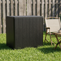 Boîte de rangement rectangulaire en plastique HDPE 112L pour jardin extérieur, boîte à coussins, technique d'injection, boîte de rangement pour terrasse