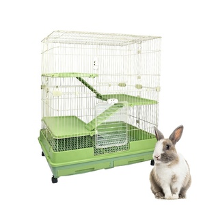 Grande cage de luxe pour lapin, anti-pulvérisation, <span class=keywords><strong>tiroir</strong></span> d'urine, cage pour lapin, cage pour cochon d'inde, grande villa, nettoyage automatique du limon - Product Image 5