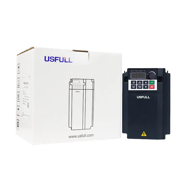 USFULL 220V single phase to 380V 3 phase converter 50hz 60hz frequency inverter ac motor drive VFD