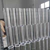 Ruban adhésif en aluminium argenté 40U pour isolation de conduits de solvants CVC, personnalisé, en feuille, pour protection