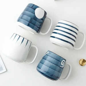 Modern Classic Cartoon Hand-Painted Western Porcelain Ceramic Mug Reusable Dishwasher Microwave Safe Customizable Ins Office - Product Image 5