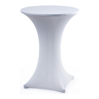 Nappe extensible moderne en spandex noir pour événements à la maison, couverture de chaise et nappe de cocktail