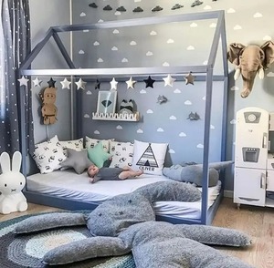 Cama Infantil Moderna y Elegante de Madera de Pino Maciza con Diseño de Casa de Árbol, con Almacenamiento, Tamaño King, Diseño Tatami para Alojamiento y Desayuno - Product Image 4
