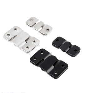 Hebillas de clip de acero inoxidable, negras y plateadas, para marcos de espejos, ganchos de pared, accesorio de ferretería duradero - Product Image 1