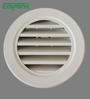 Grille de ventilation circulaire extérieure en alliage d'aluminium de haute qualité, résistante aux intempéries, pour système HVAC