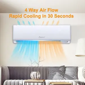 Puذكر-مكيف هواء سبليت, مكيف هواء عالي الجودة منخفض الضوضاء توفير الطاقة مثبت على الحائط نوع مكيف الهواء Ac R410A 7000BTU التبريد والتدفئة