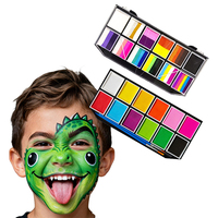 Vente en gros directe Palette de bâtons de peinture temporaire pour enfants Peintures de dessin de visage arc-en-ciel pour festivals Fournitures de peinture corporelle
