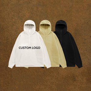 2025 Factory Custom Pure White Oversized High Quality Men's Zipper-<b>Up</b> Knitted Eco-Friendly Embossed Cotton Large Weight - Product Image 5
