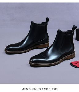 ASTON M.JAZZ 2025 High Quality New Casual Shoes Cowhide Trend European Men's Business <b>Work</b> Fashion Short <b>Boots</b> Lace-up Anti-Slip - Product Image 6