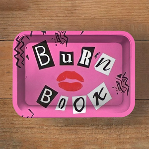 Plateau de rangement en métal personnalisé par sublimation, motif Anime Pink Power <span class=keywords><strong>Puff</strong></span> Girly, pour cigarettes et papier à rouler, 14x18cm, avec moulin intégré - Product Image 1
