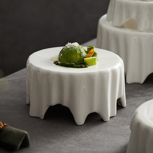 Platos de Porcelana Desechables Blancos de Cerámica de 7 Pulgadas de Alta Calidad 2025, Estilo Nórdico Moderno, para Bodas, Restaurantes, Navidad, Económicos - Product Image 4