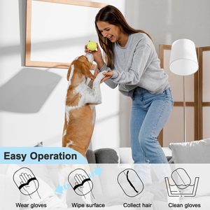 Gant électrostatique réutilisable à cinq doigts pour enlever les poils d'animaux, outil manuel en plastique pour nettoyer les tapis, gant de toilettage pour animaux de compagnie - Product Image 5