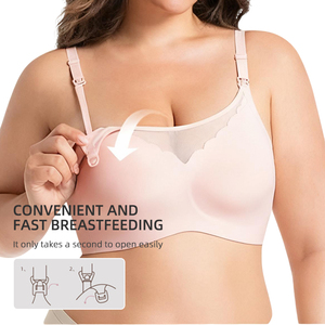 Soutien-gorge de maternité sans couture à bretelles réglables minces avec fermeture dorsale de qualité supérieure soutien-gorge d'<span class=keywords><strong>allaitement</strong></span> post-partum à vendre - Product Image 2