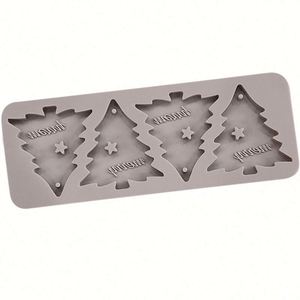 Moldes de Silicona Ecológicos para Velas con Diseño Navideño en Forma de Árbol de Navidad de 4 Agujeros, Personalizables con Logotipo, Molde de Resina para Aromaterapia, OEM/ODM - Product Image 3