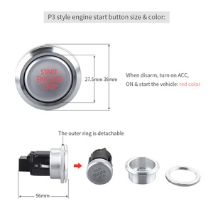 EASYGUARD Start Stop Button Kit With Remote Engine Start Optional for Automatic Transmission <b>Cars</b> Only Compatible with <b>Car</b> Alarm - Product Image 3
