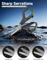 Ciseaux de pêche portables en acier inoxydable de 10cm lame de précision Super tranchante coupe facile PE tresse ligne outil de coupe de ligne de pêche