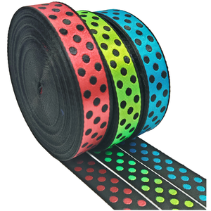 Fabrication en gros de ruban tissé en polyester recyclé imprimé à pois de 25 mm pour bandoulière de sac - Product Image 3