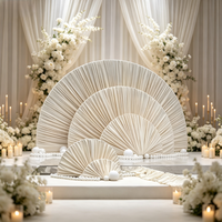 Arche de toile de fond de mariage moderne en fer forgé, ronde et semi-circulaire, avec drapé, 40-280 cm, pour décoration événementielle élégante