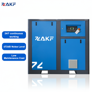 ZAKF 20 แรงม้า 15 กิโลวัตต์ เครื่องอัดอากาศแบบสกรูความเร็วคงที่ 7 บาร์ 8 บาร์ 10 บาร์ 12 บาร์ กำลังขับสูง 45 กิโลวัตต์ ถึง 132 กิโลวัตต์ รับประกันคุณภาพ - Product Image 1