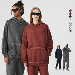 Biểu Tượng Tùy Chỉnh Quá Khsize Trống Không Có Chuỗi Hoodies 420 Gram Cổ Điển Nặng Trọng Lượng Đường Phố Mặc Đồng Bằng Người Đàn Ông Của Hoodies - Product Image 1