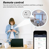 Enchufe Inteligente Tuya WiFi Zigbee US 20A con Monitoreo de Energía, Certificado por la FCC, para Proyectos Comerciales