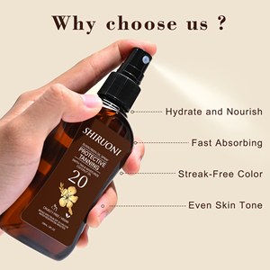 <span class=keywords><strong>Spray</strong></span> <span class=keywords><strong>de</strong></span> niebla <span class=keywords><strong>de</strong></span> aceite <span class=keywords><strong>de</strong></span> bronceado hidratante con protección solar, vitamina E, manteca <span class=keywords><strong>de</strong></span> cacao personalizada con SPF 20 - Product Image 4