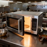 Nouveau Four à micro-ondes combiné de comptoir économique en acier inoxydable noir avec plateau tournant intégré de 1200 watts, meilleures dimensions