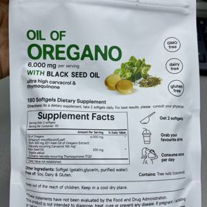 Sehistar integratore a base di erbe 180 capsule Per sacchetto di olio di origano puro integratore alimentare immunità Per adulti cibo sano - Product Image 2