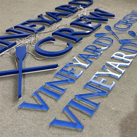 Corte láser claro Interior negocio marca señalización 3D logo pared decoración acrílico letras Oficina signo