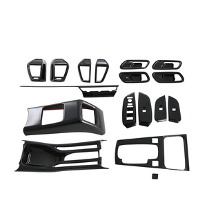 WZXD RHD Carbon Fiber Gear Shift Trim Kit Stickers Inner <b>Window</b> Switch Button Cover 2020 For CITY - Product Image 1