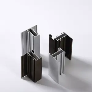 Profili di estrusione in alluminio anodizzando 6063 argento T5 T6 divisorio per ufficio sezioni della struttura della porta scorrevole per etiopico 054- A