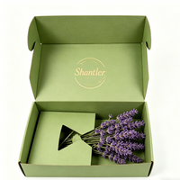 Boîte d'expédition pliable en carton de luxe avec impression de logo personnalisé pour le transport de fleurs et de bouquets