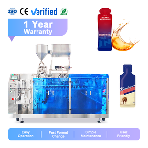 Machine d'emballage automatique haute vitesse pour liquides en Doypack, machine de remplissage de boissons énergisantes électrolytiques en sachets préformés - Product Image 1