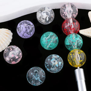 Pintura Color patrón Irregular mariscos cuentas diamante bolas perforadas DIY teléfono móvil llavero collar Accesorios - Product Image 3