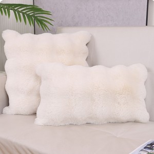 Housse de coussin personnalisable lavable en machine, forme nuage, en polaire épaissie, douce, anti-peluchage, pour salon, canapé, chambre à coucher - Product Image 2