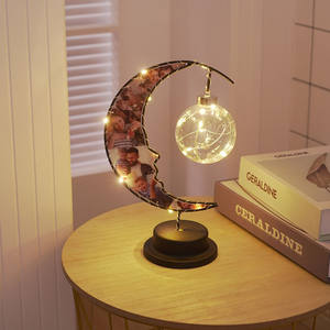 Venta directa de fábrica, luz nocturna de media luna, foto DIY, funciona con pilas, decoración del hogar, Festival, Ramadán, regalos de fiesta de Navidad - Product Image 2