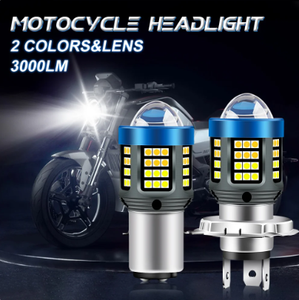 Nieuwe 9-80V Ba20d P15d Led Rijden Mistlampen High <span class=keywords><strong>Lo</strong></span> Beam Geel En Wit Motorfiets Koplampen Voor Scooters - Product Image 2