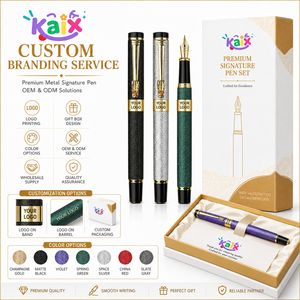 Stylo plume en métal de qualité supérieure KAIX, cartouche remplaçable, plusieurs pointes, stylo plume professionnel pour cadeaux de conférence - Product Image 1