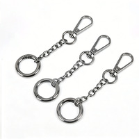 Lot de connecteurs mousquetons à ressort robustes pour chaînes de sacs, pièces de porte-clés, accessoires de bricolage pour la fabrication de bijoux, sacs et porte-clés