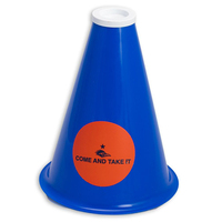 Team Spirit-megáfono de plástico 2 en 1 con estampado personalizado para aficionados, con soporte para palomitas de maíz